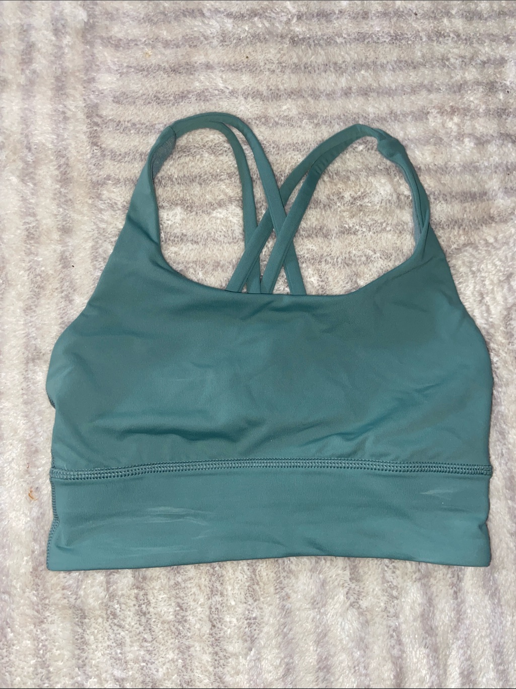 Lululemon Athletica Teal Cross-Back Sports Bra Size 2
